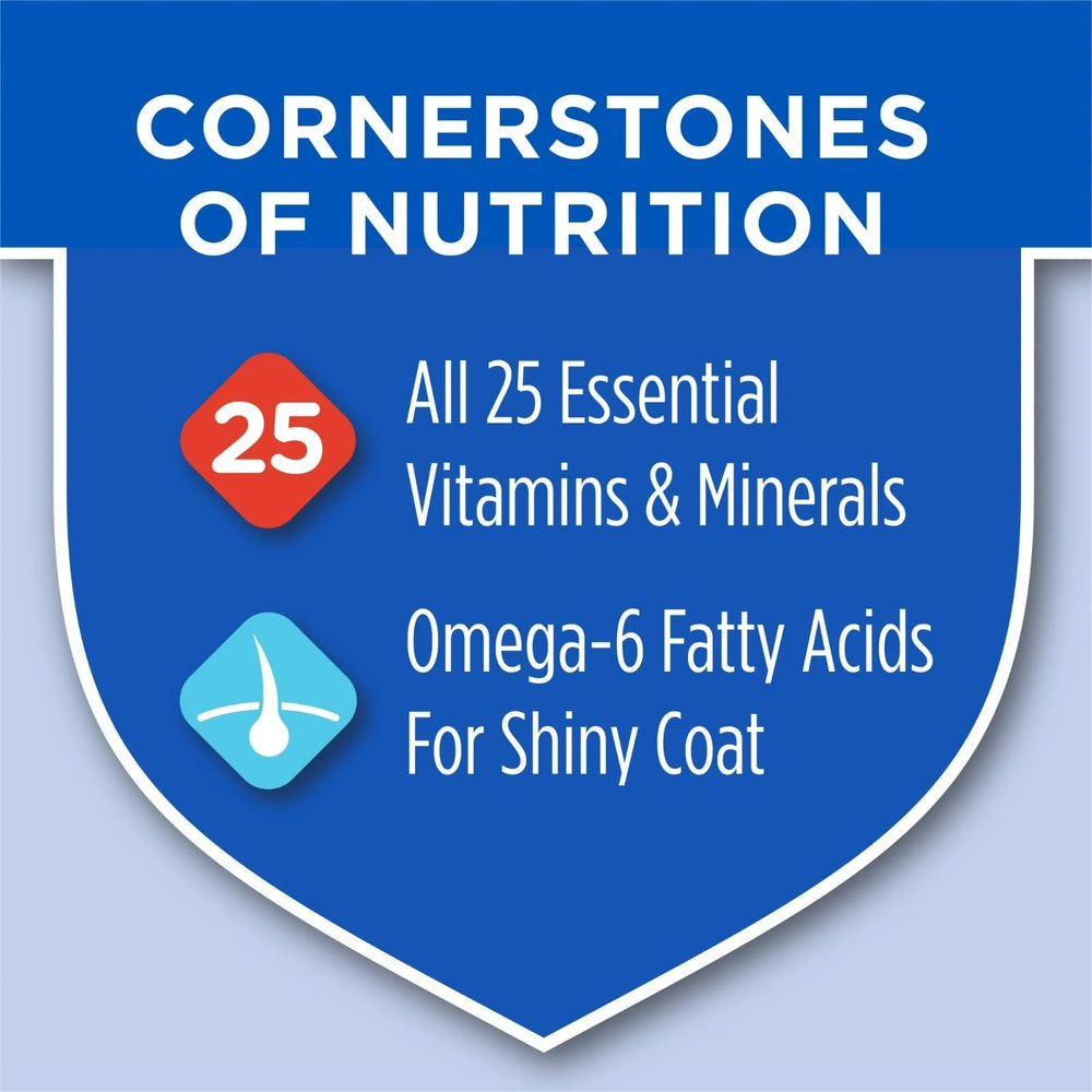 Purina Cat Chow three-point-five-pound bag label highlights complete nutrition.