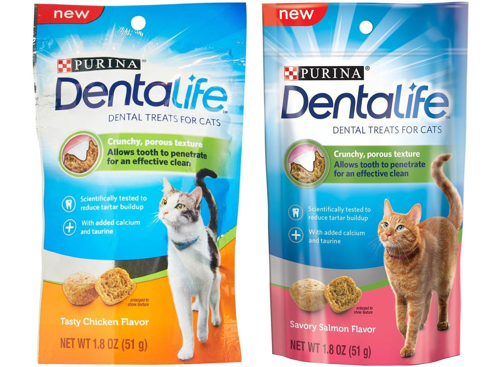 Purina Dentalife: salmón crujiente para gatos, apoyo al cuidado dental diario.