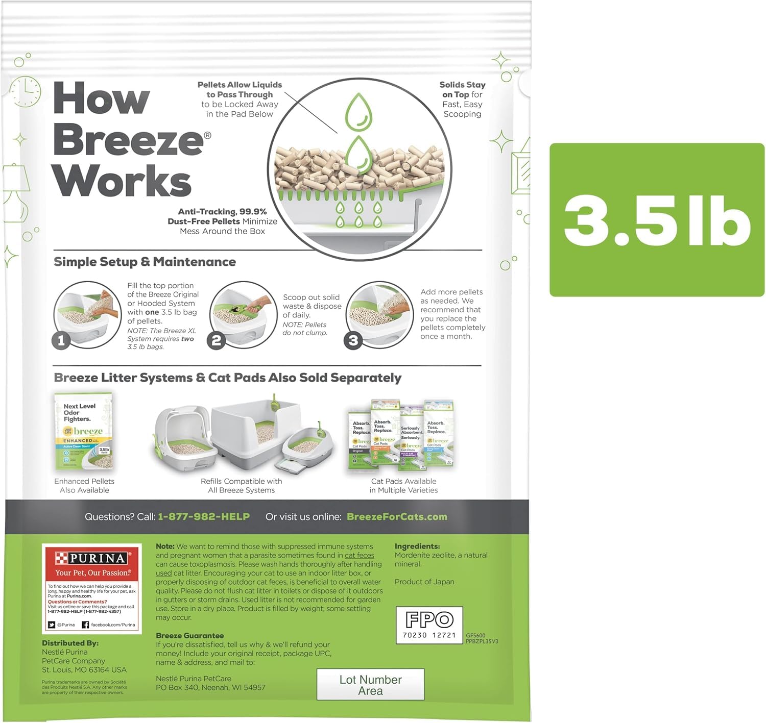 Purina Litter Breeze box system shown during setup for quick installation.
