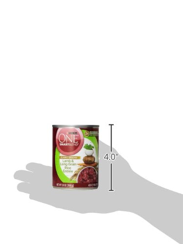 Purina ONE Plus lamb and long grain rice ingredients closeup highlights real protein and wholesome grains.
