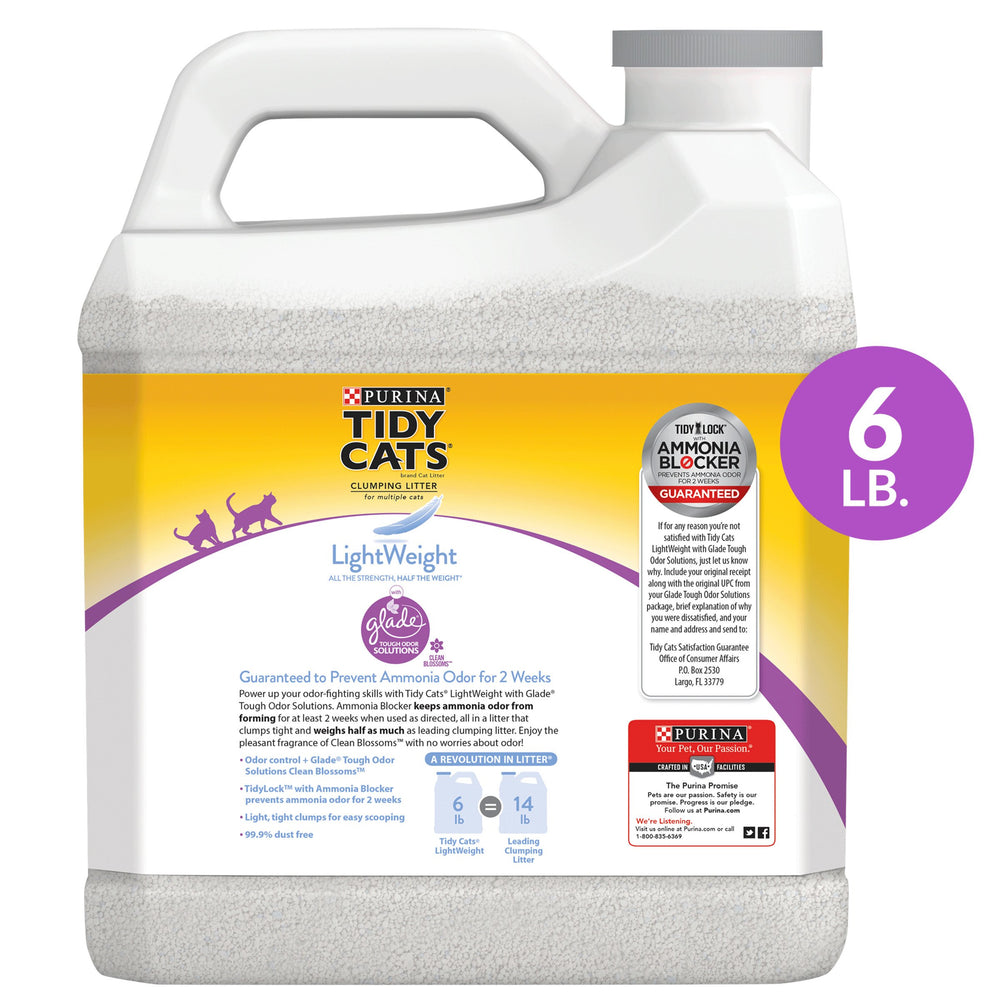 Purina Tidy Cats glade-clean-blossoms scent closeup — gentle fragrance helps keep the area fresh.