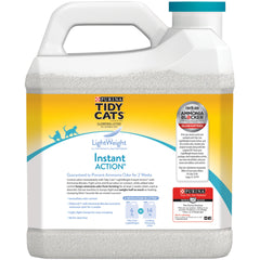 Purina Tidy Cats low-dust litter scene highlights cleaner air and easier cleanup