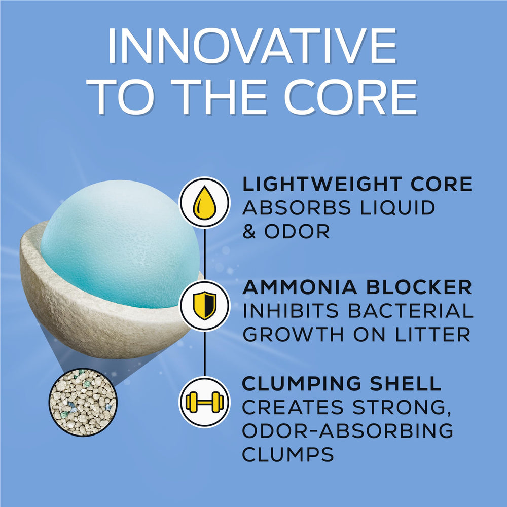 Purina Tidy Cats litter forms tight clumps for scooping.