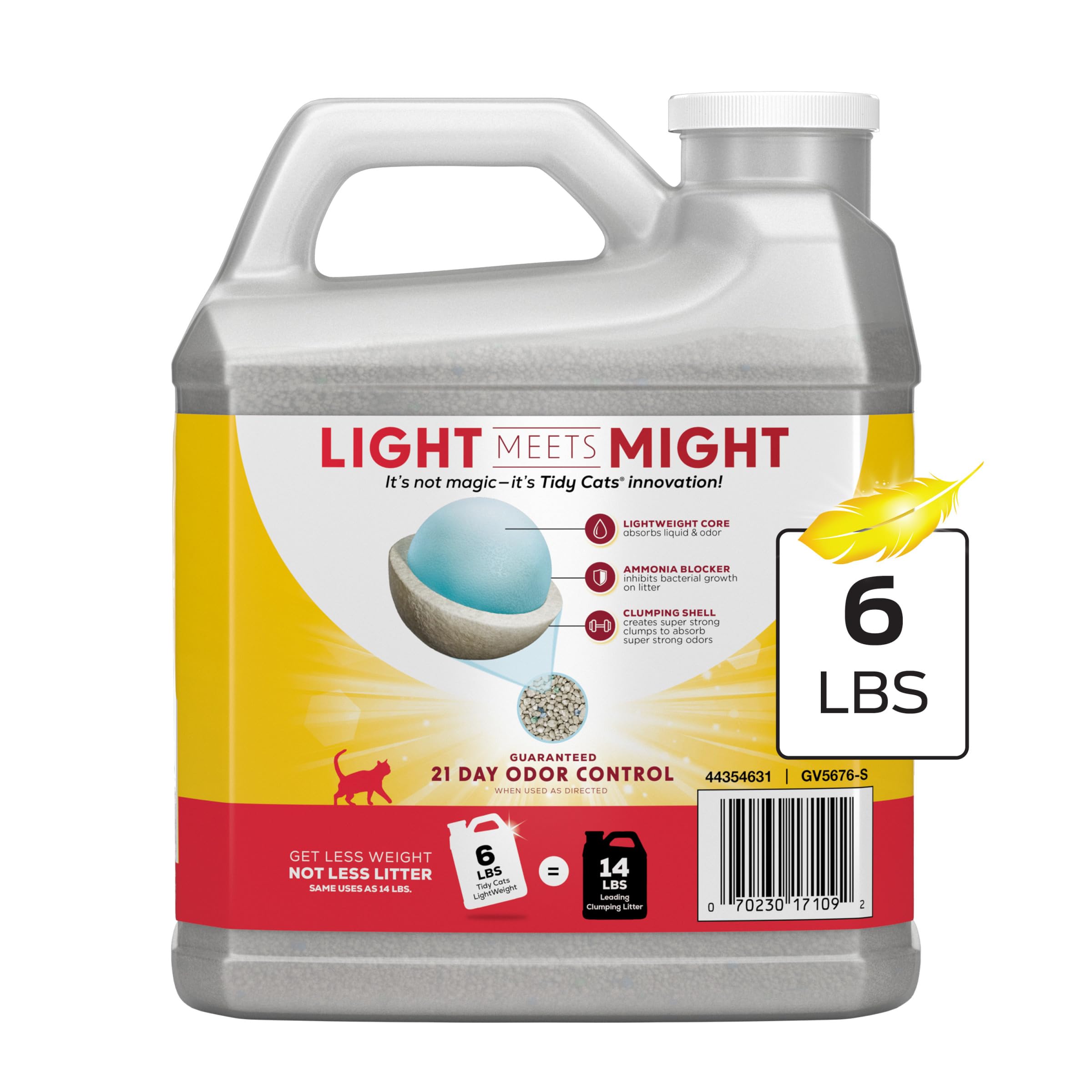 Purina Tidy Cats ammonia-blocker graphic for odor control.