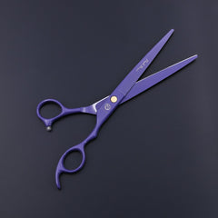 Purple Dragon 6.5-inch chunker shear for shaping and thinning fur