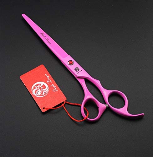 Purple Dragon 7-inch downward curved scissors ideal for head and ears shaping