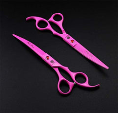 Purple Dragon 7-inch straight cutting scissors for body fur and long hair
