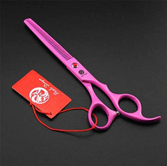 Purple Dragon 7-inch upward curved scissors for facial and leg trimming