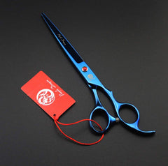 Purple Dragon 7-inch downward-curved scissor for shaping around ears and eyes