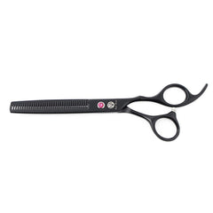 Purple Dragon 7.0-inch curved-view grooming scissors for smooth shaping.