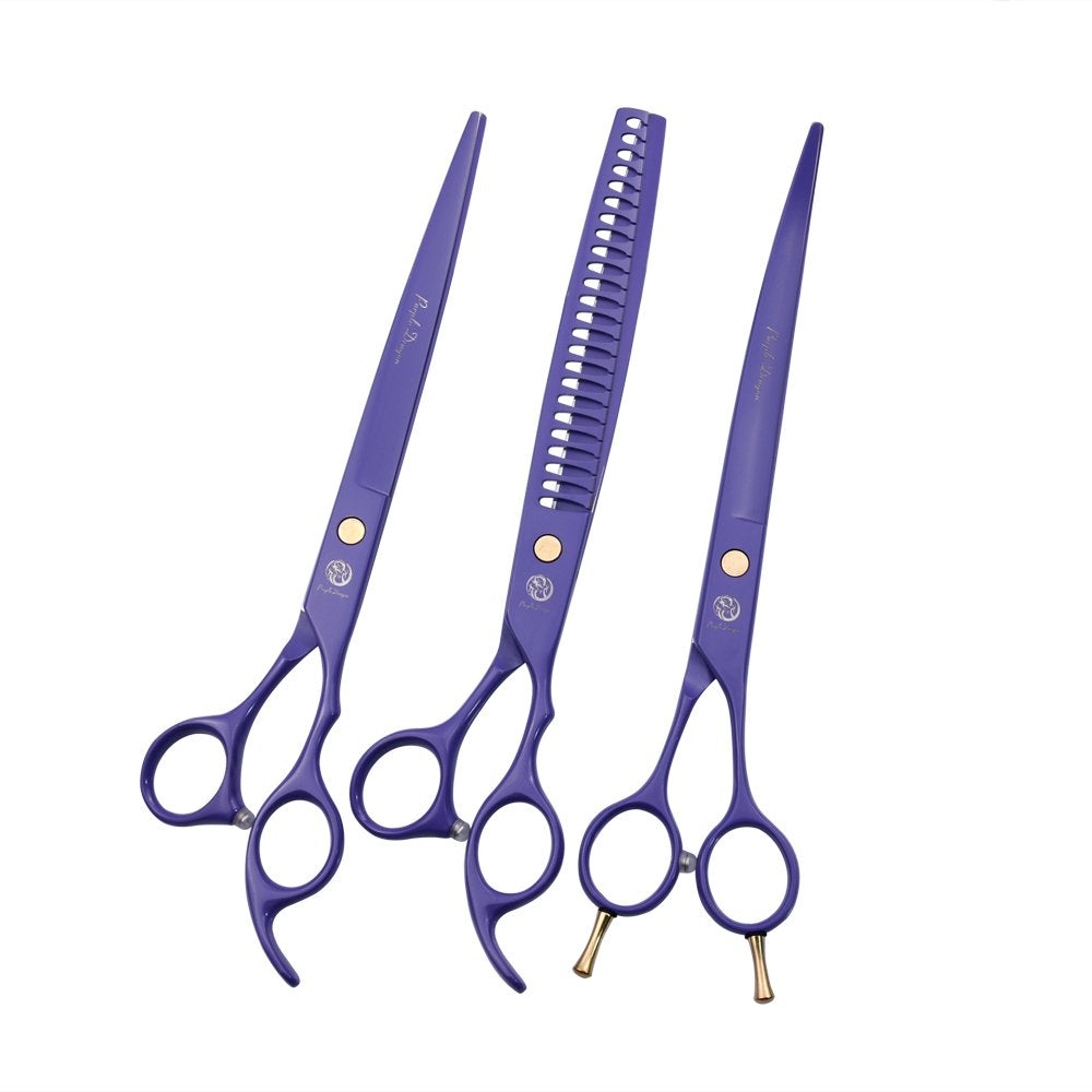 Purple Dragon 8inch dog grooming scissor with sharp blade for precise cuts