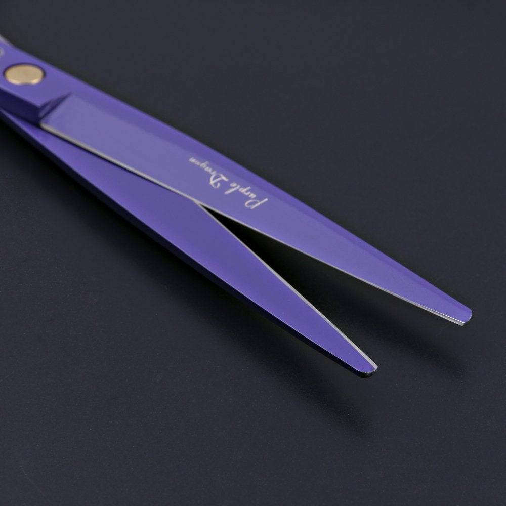 Purple Dragon curved shear with ergonomic handle for comfortable use