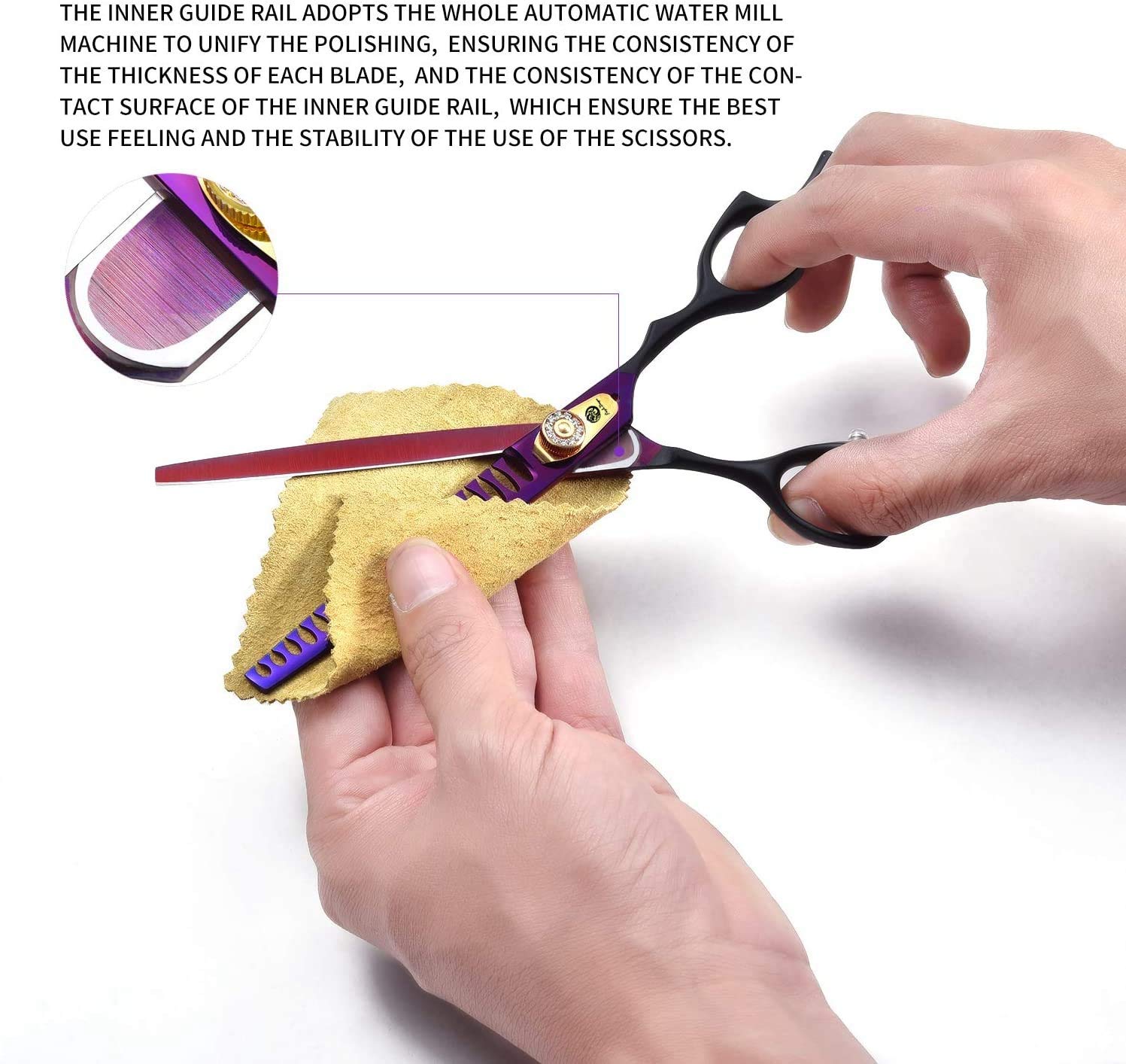 Purple Dragon chunker with 45-degree blade for smooth, even cuts.