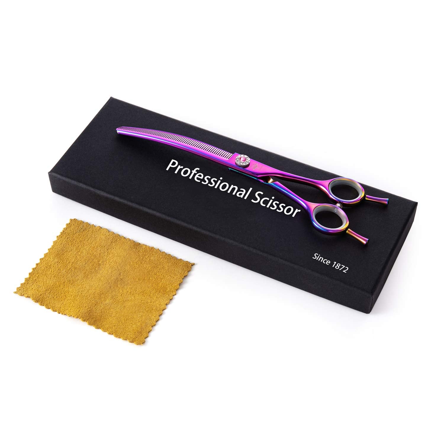PurpleBird blunt tip design protects pet skin during trimming sessions.