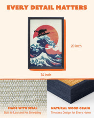 PURRDEE sisal scratch pad closeup highlighting durable, mess-free scratching for cats.