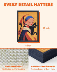 PURRDEE sisal texture scratch area close-up demonstrates tree-bark texture cats enjoy