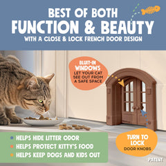 Purrfect Portal ABS plastic durability close-up for cats up to 20 lbs.