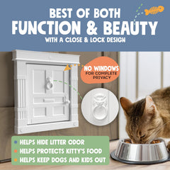 Beacon Hill door headroom provides roomy entry for cats up to 20 lbs.