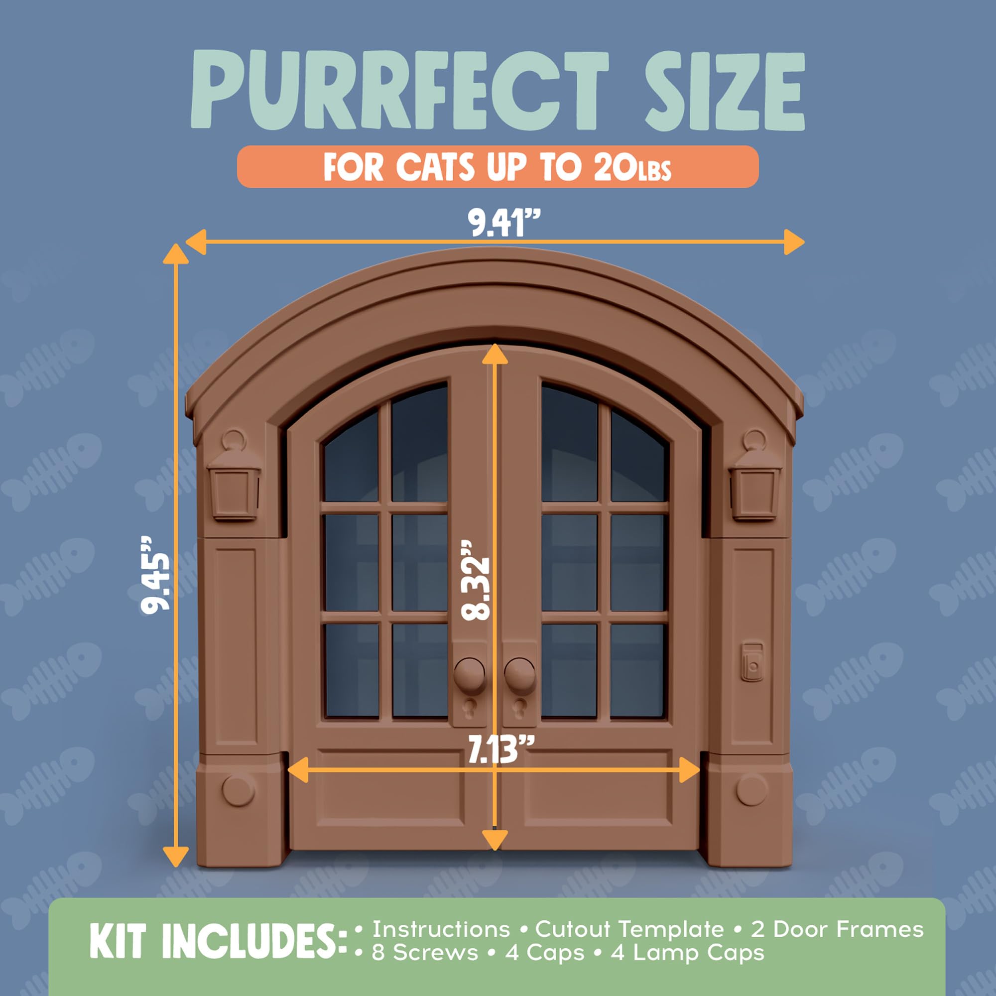 Purrfect Portal cat door in use demonstrates easy cat passage.