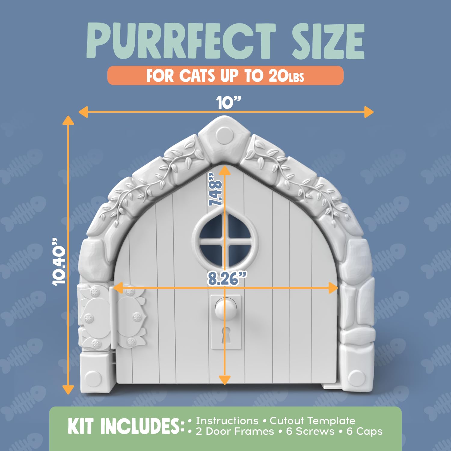 Purrfect Portal Fairy Door cat enter exit demonstrates easy access for pets