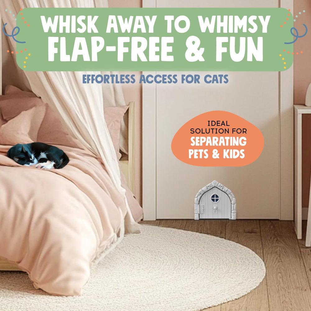 Purrfect Portal Fairy Door discreet litter box hideaway maintains room tidiness