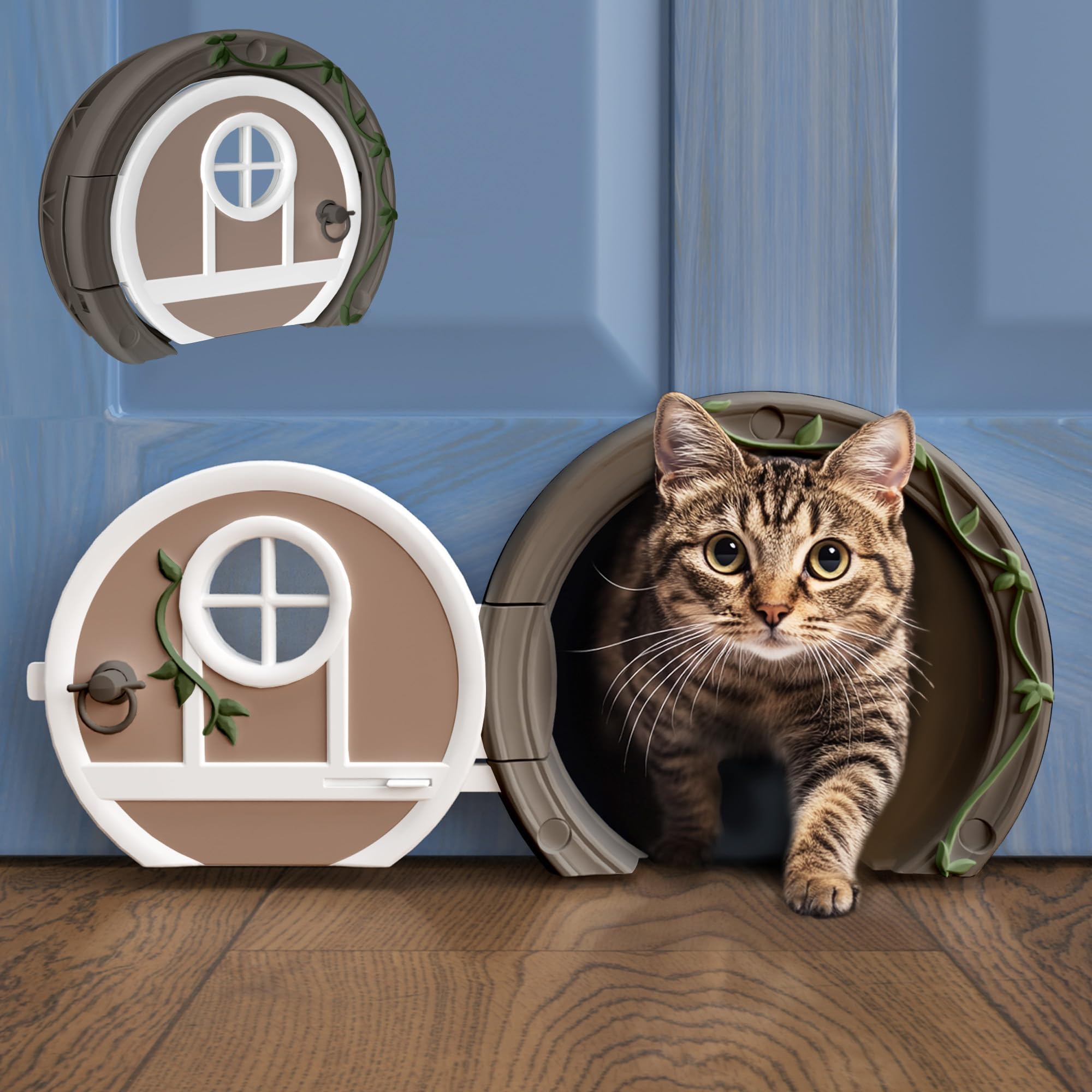 Purrfect Portal Gnome Door cat door lock: secure access and privacy for homes.