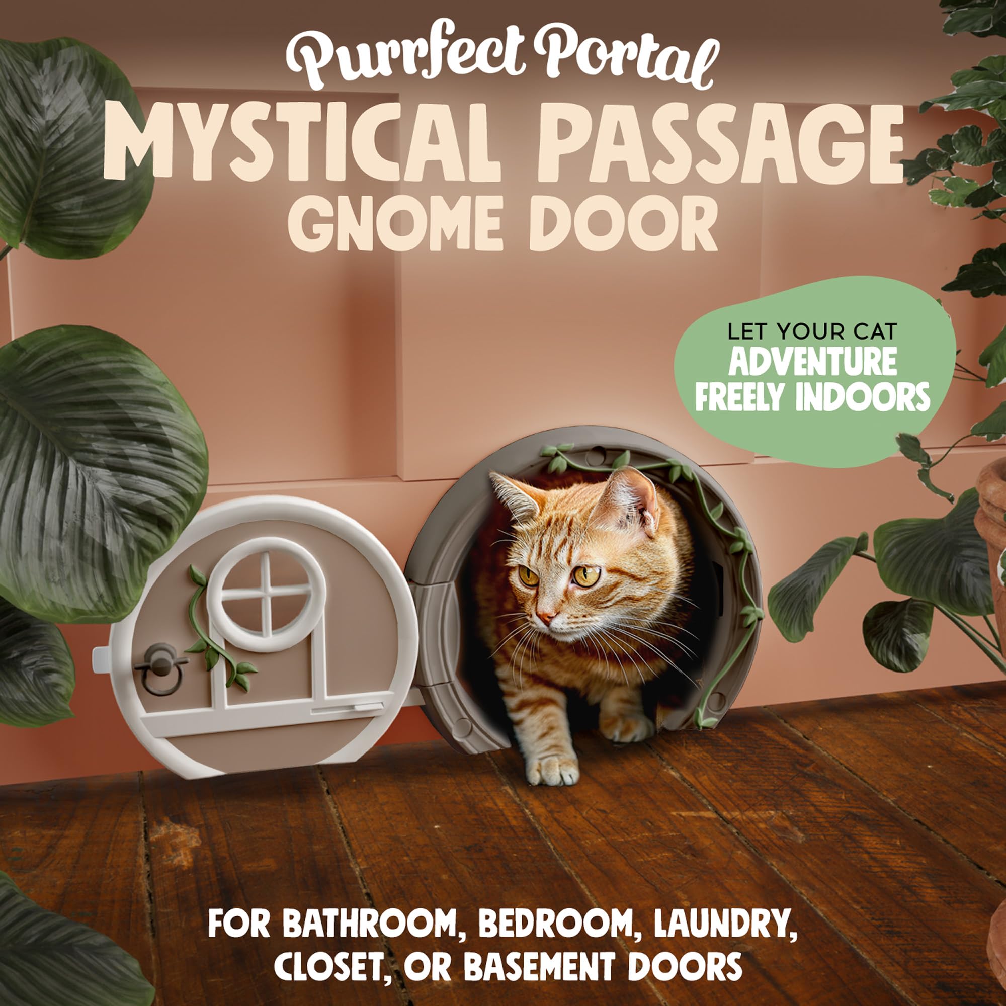 Purrfect Portal Gnome Door installation easy: quick setup for interior doors.