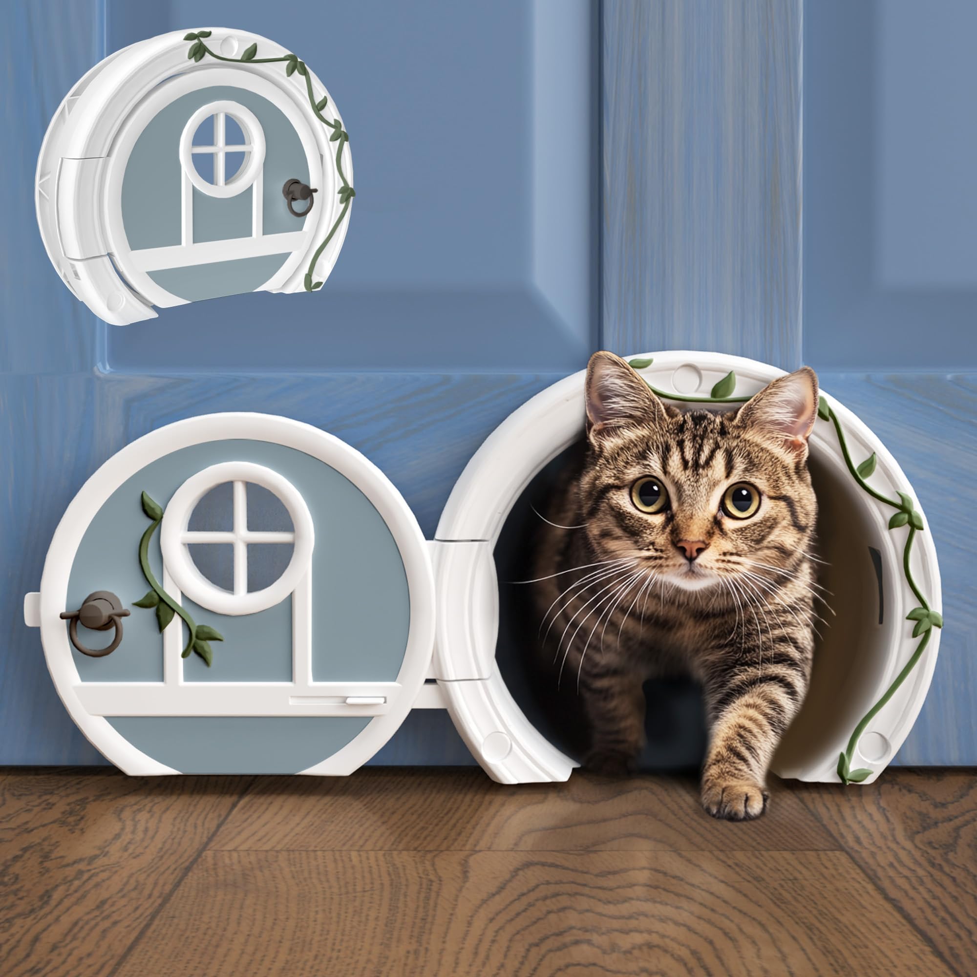 Purrfect Portal Gnome Door interior view highlights stylish access for pets