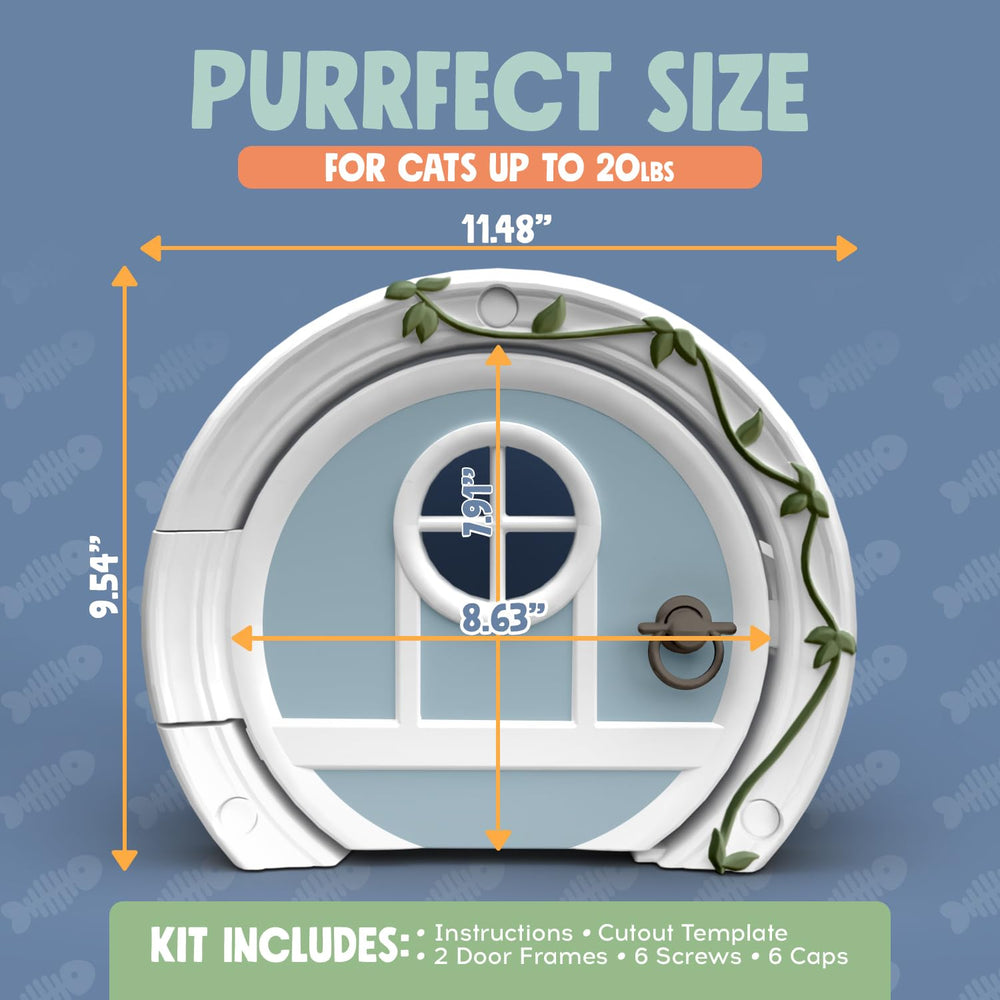 Purrfect Portal Gnome Door litter-box camouflage keeps clutter out of sight