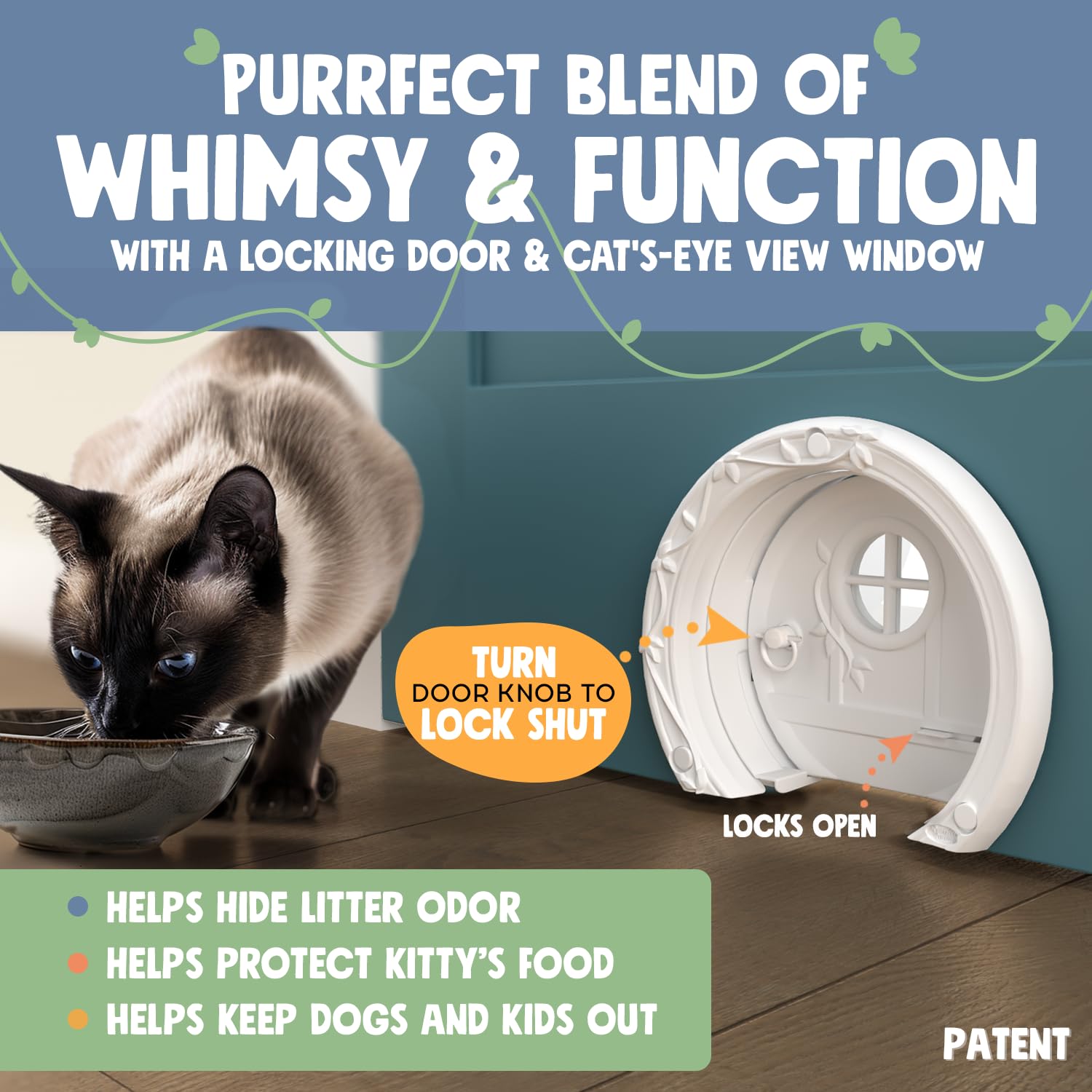 Purrfect Portal lockable cat door offering controlled access for home peace of mind