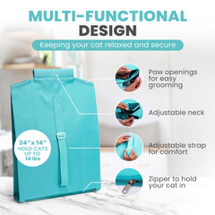 PURRFECT POUCH 24x14 size demonstrates roomy space for cat to stretch comfortably