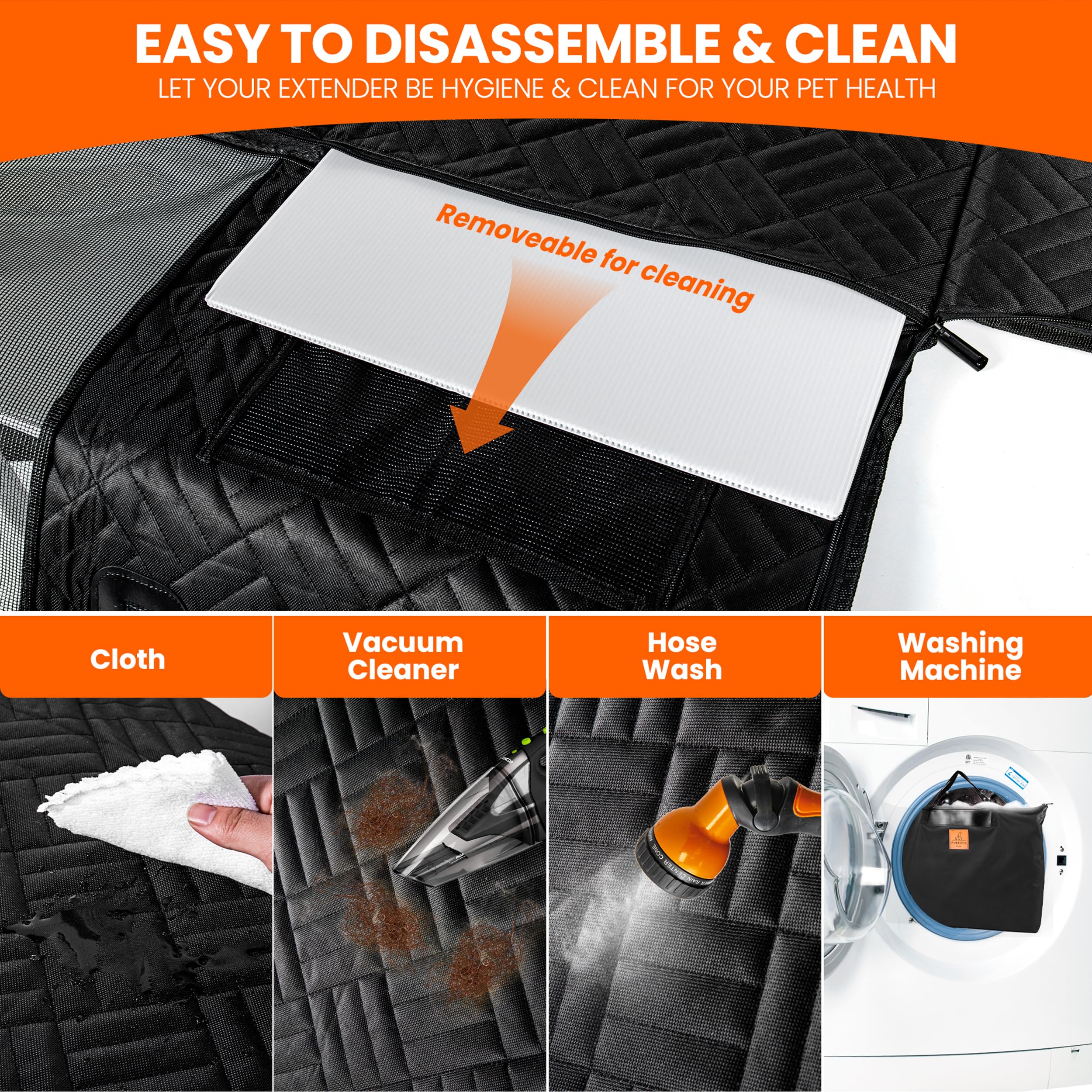 Purrific Pet back-seat extender for dogs offers extra room and comfort on rides.