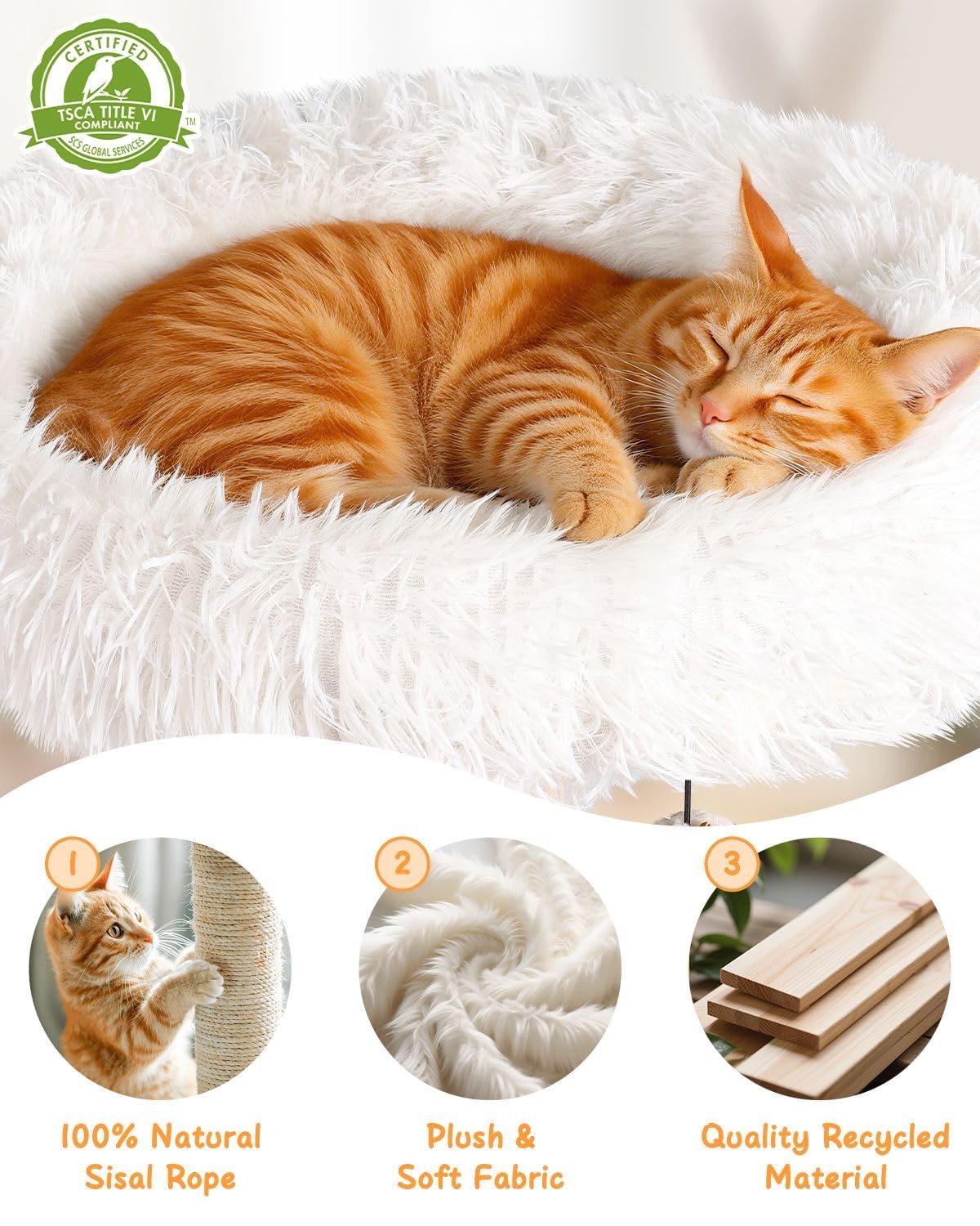 Purrlato 61-inch sisal posts encourage healthy scratching and play