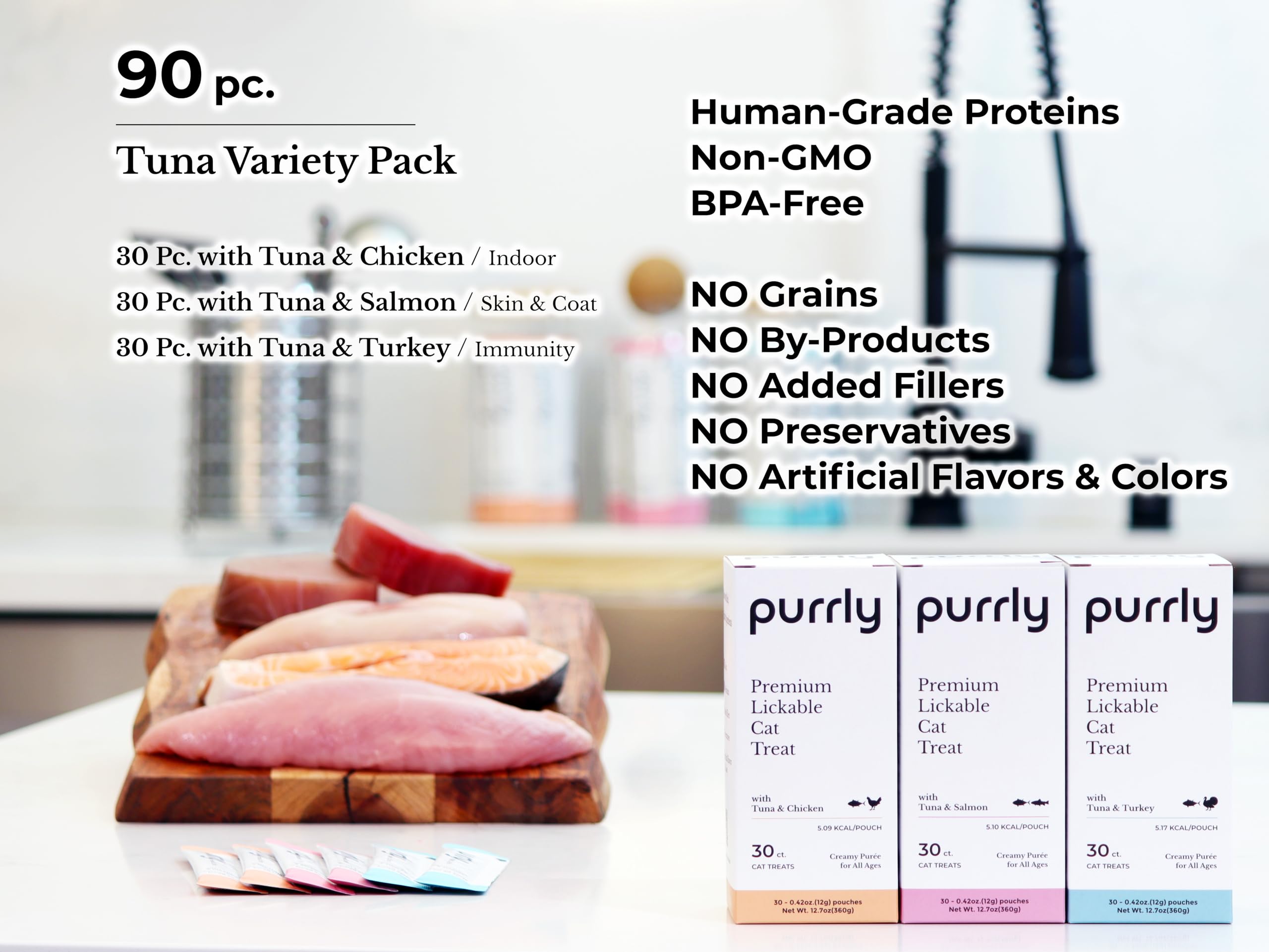 Purrly lickable puree open pouch demonstrates bonding-friendly treat session