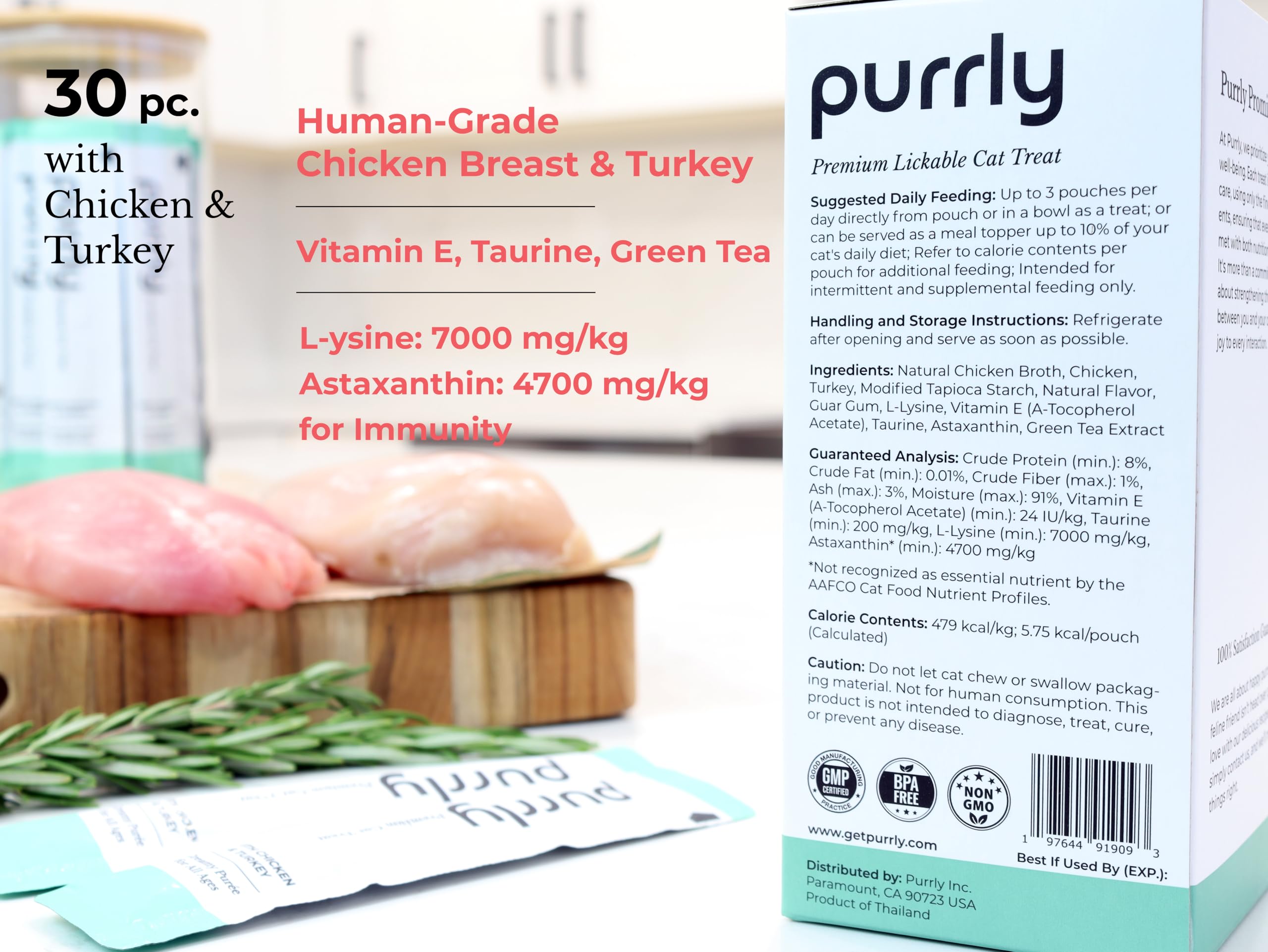 Purrly low-calorie-portion demonstrates portion-controlled reward for cats