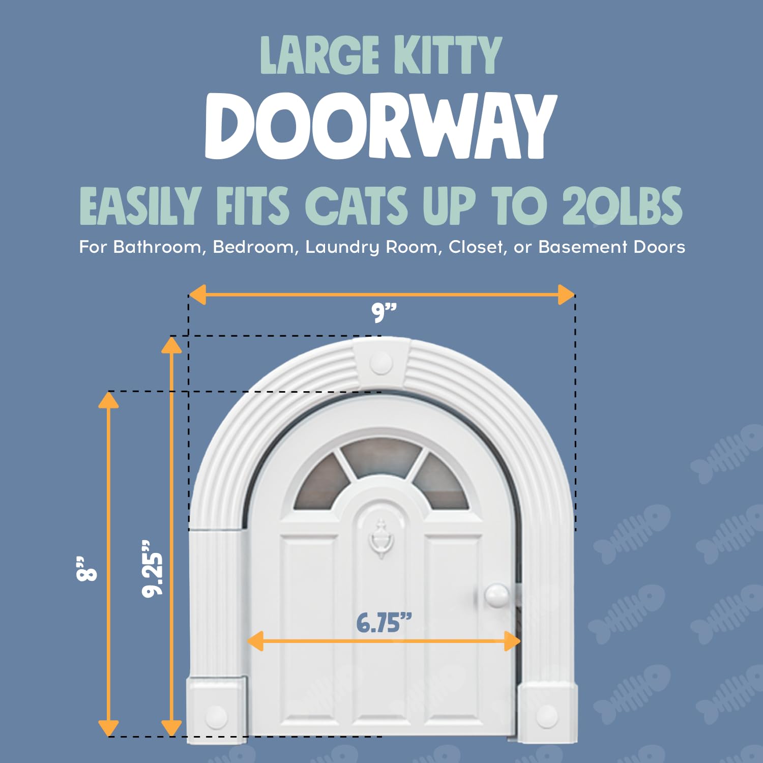 Purrfect Portal Meow Manor secured installation emphasizes sturdy mounting with included screws.