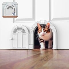 Purrfect Portal Meow Manor wall installation enables quick, secure interior cat door setup.