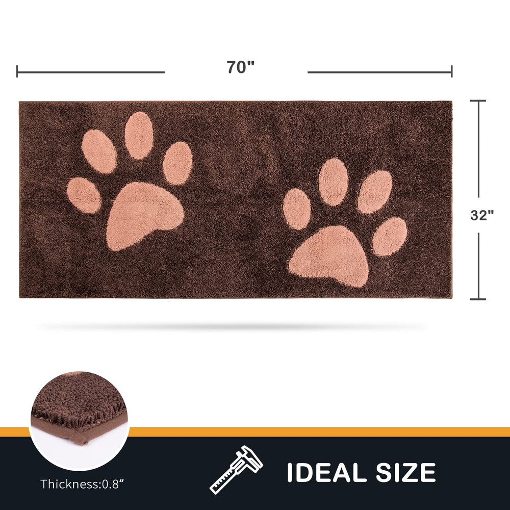 PURRUGS brown entryway mat with low-profile design enables smooth door movement