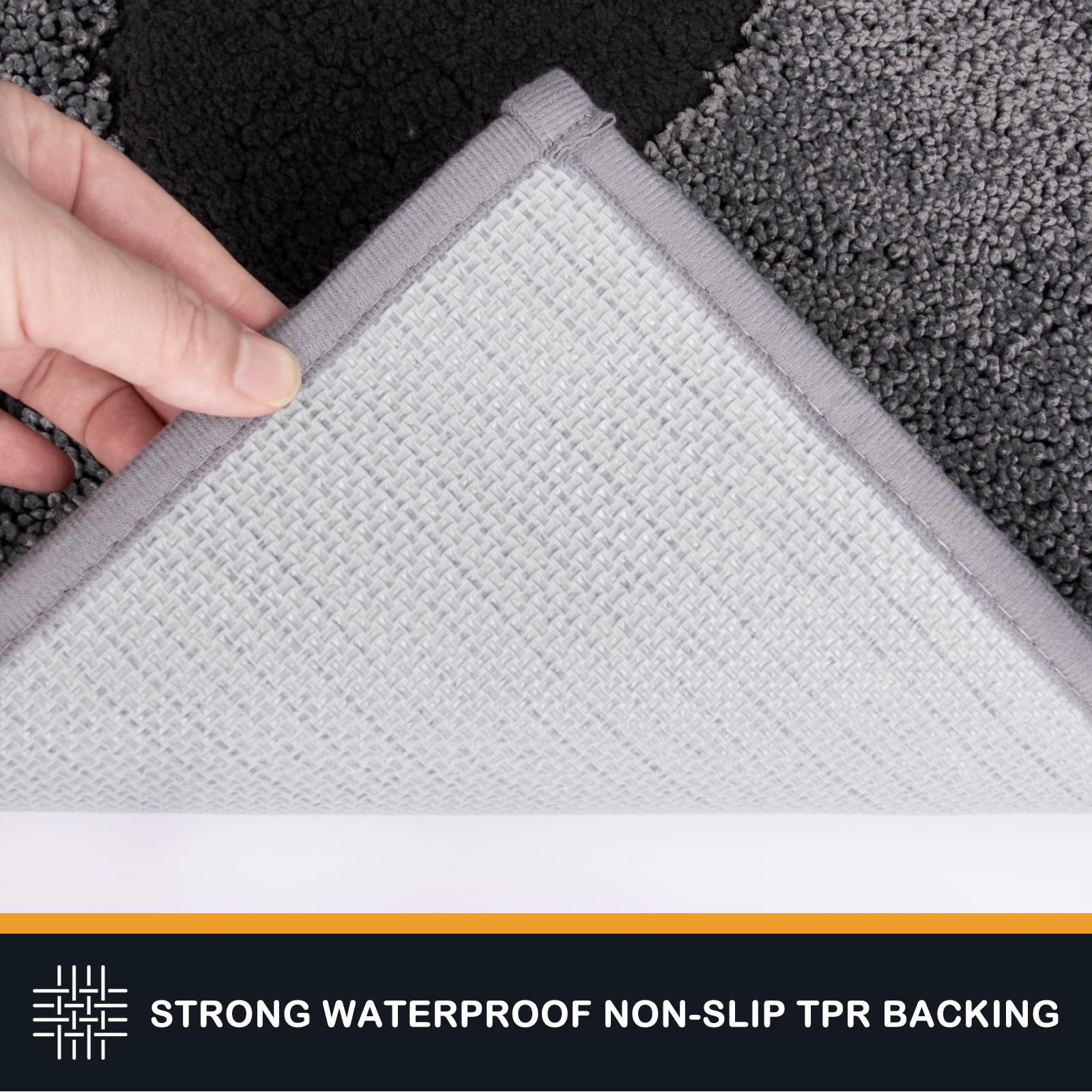 Purrugs dirt-trapping door mat moisture absorption helps rainy-day entry stay tidy.