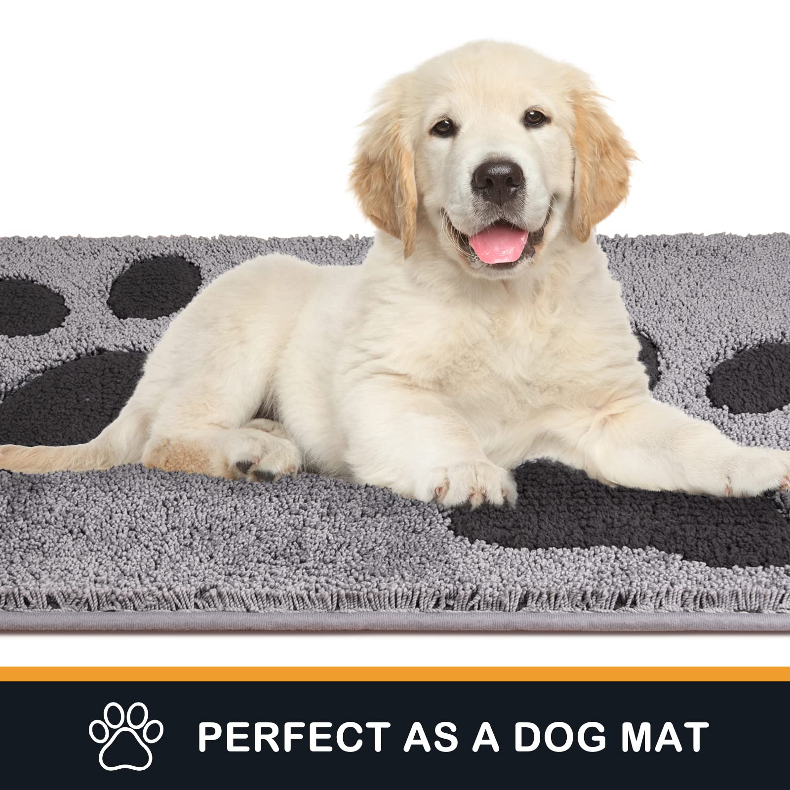 Purrugs dirt-trapping door mat pet-friendly edge shows durable, claw-friendly design.