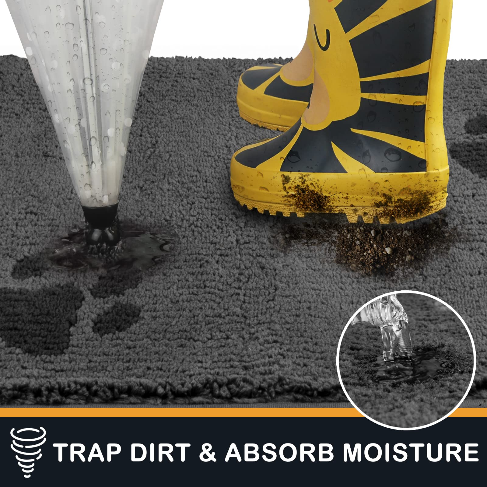PURRUGS dirt trapping door mat is pet-friendly and guards floors after paws.