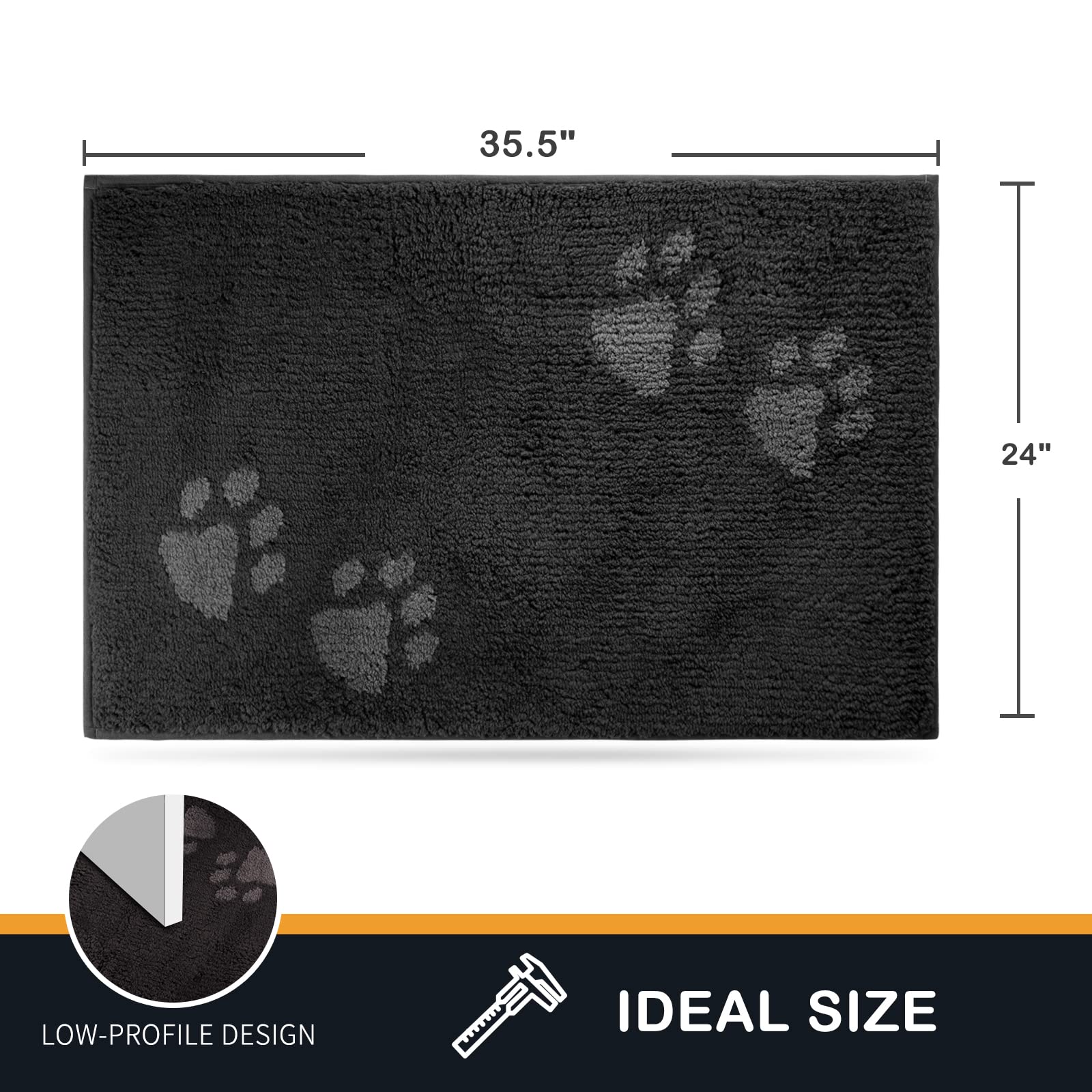 PURRUGS dirt-trapping door mat wet shoes scene reduces indoor mess.