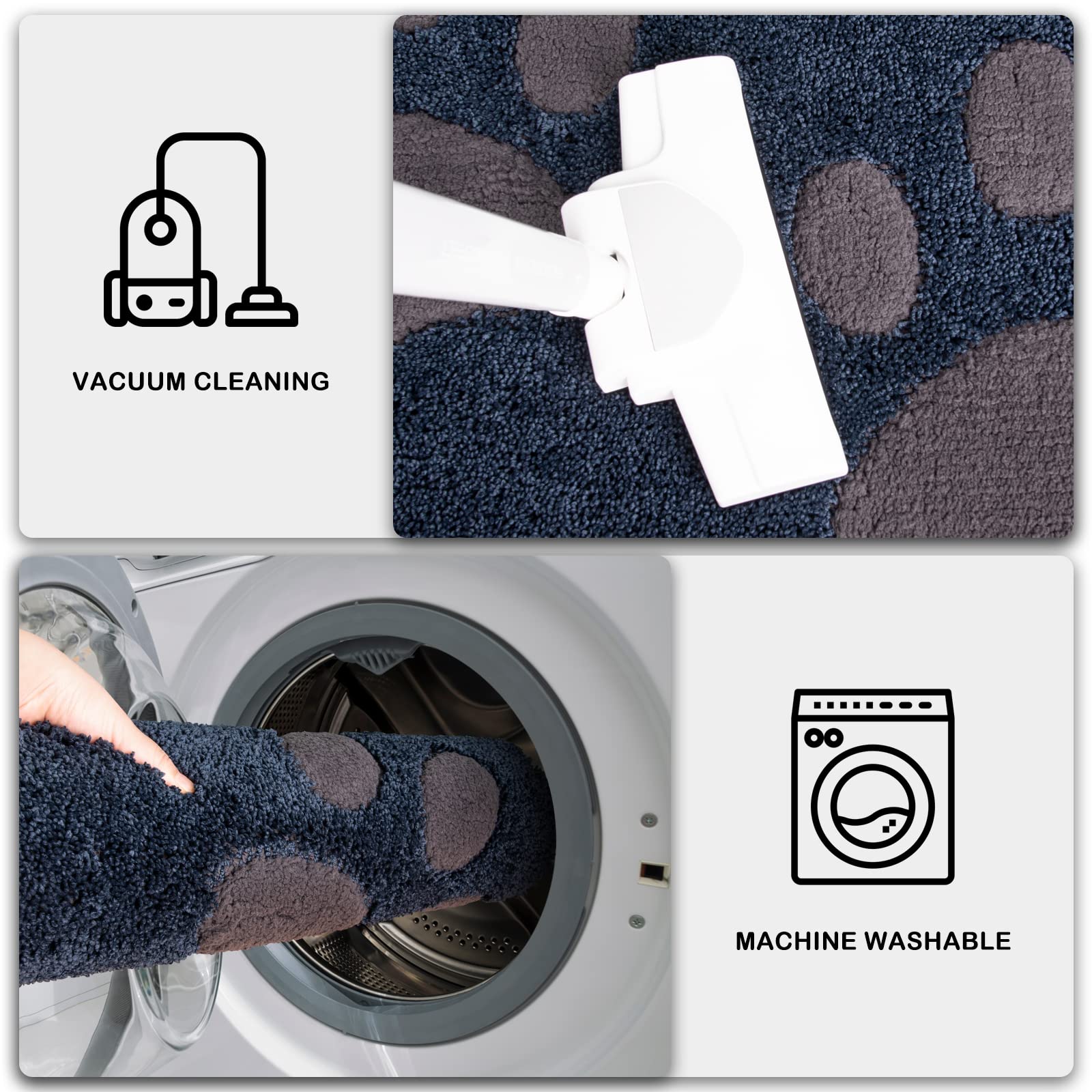 PURRUGS absorbent dirt-catching fibers help keep indoor spaces dry in rain or snow.