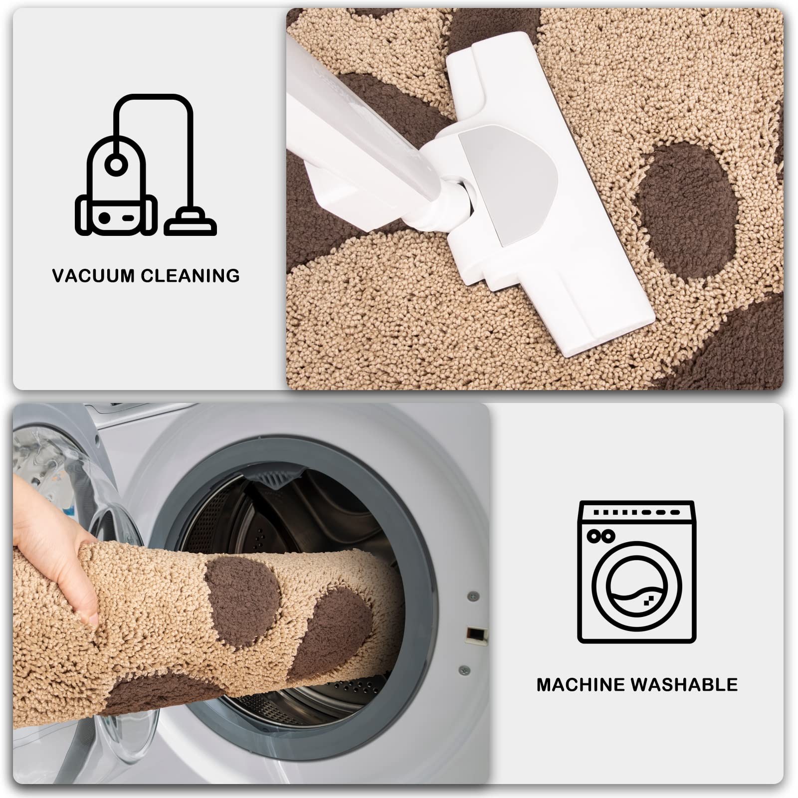 Purrugs beige door mat blends with entryways while hiding dirt between washes.