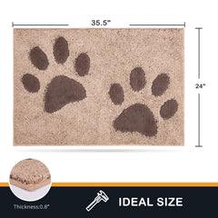 Purrugs dirt-trapping door mat shows low-profile fit, preventing door jams.