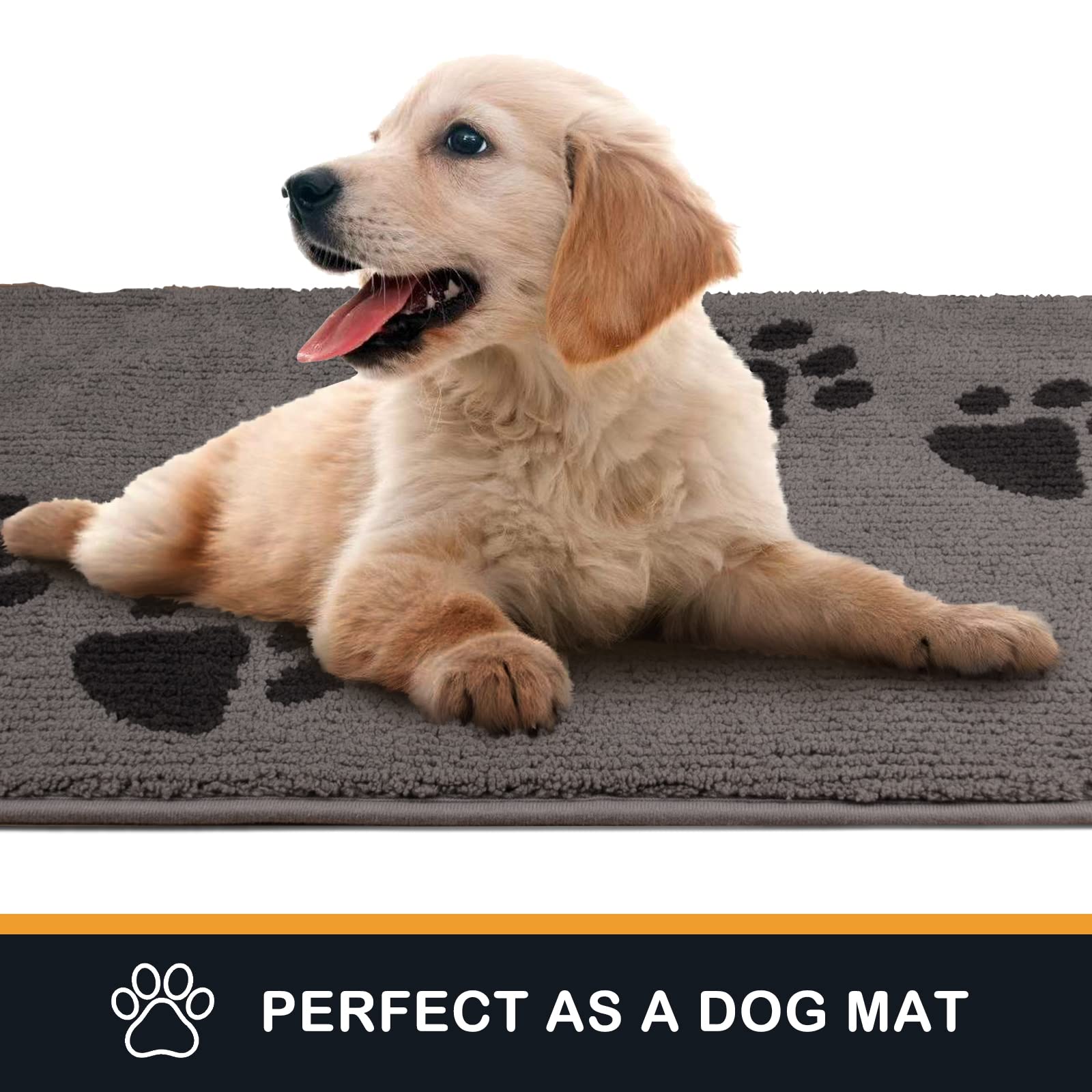 PURRUGS dirt trapping door mat light-grey shade complements entryways while hiding dirt.