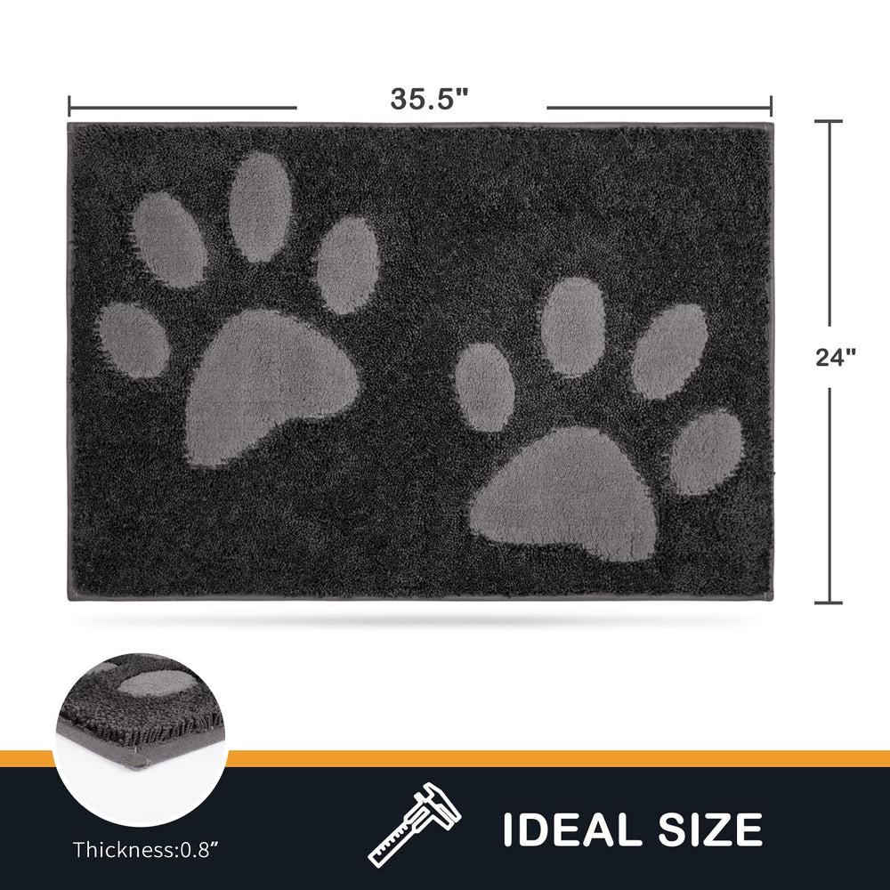 PURRUGS dirt trapping mat non-slip back close-up shows secure placement.
