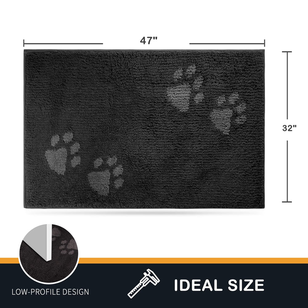 PURRUGS door mat low-profile brushing action enables smooth door operation.