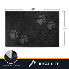 PURRUGS door mat low-profile brushing action enables smooth door operation.