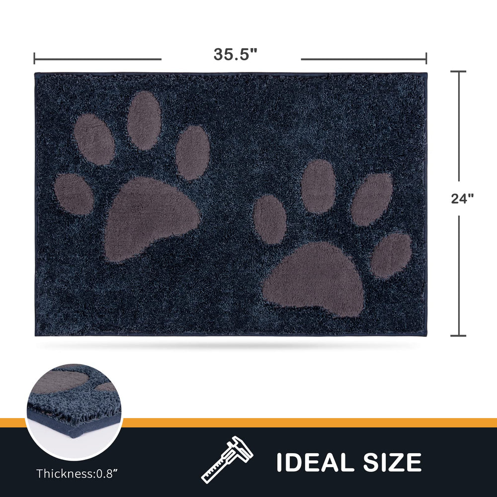 PURRUGS door mat low-profile close-up shows reinforced edges for smooth door clearance.
